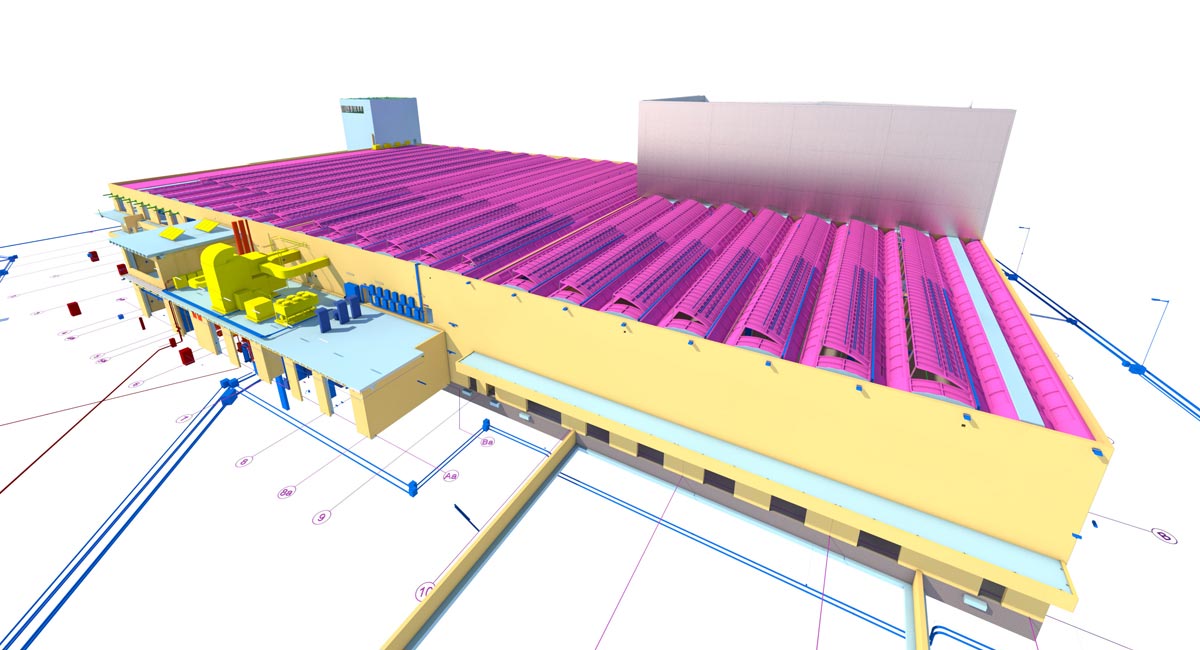 Progetto BIM di complesso produttivo alimentare