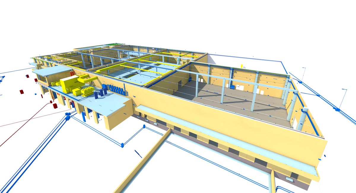 Progetto BIM di complesso produttivo alimentare