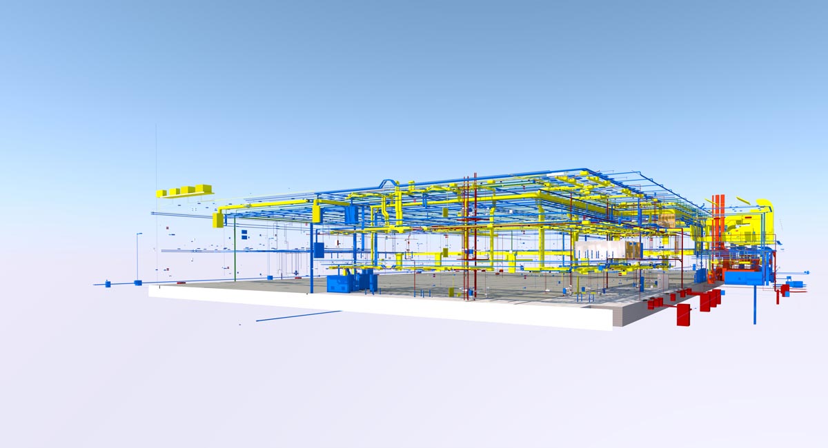 Progetto BIM di complesso produttivo alimentare