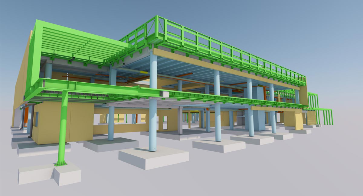 Edificio produttivo in BIM industry 4.0