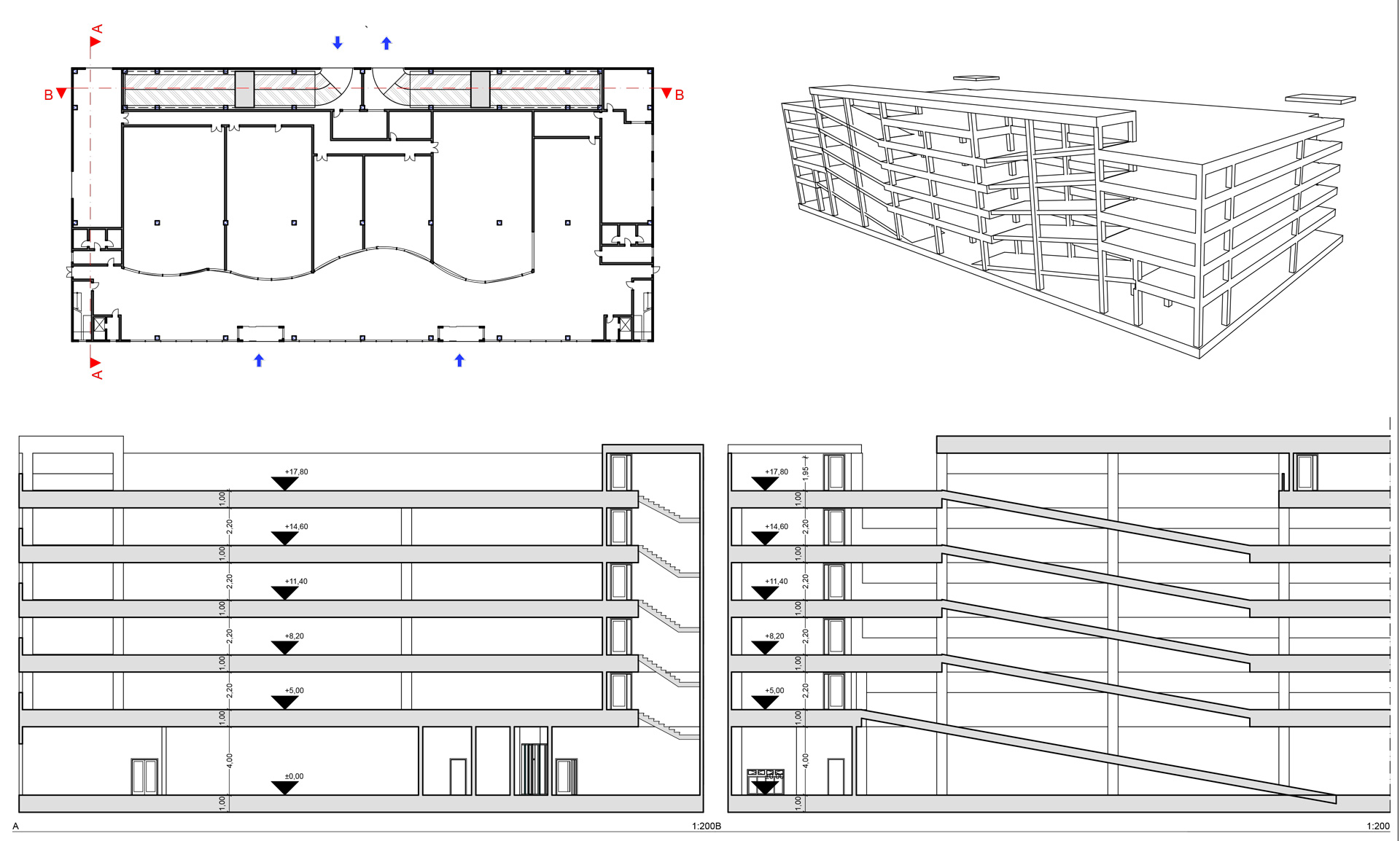 Prefabricated parking area in BIM for Russia
