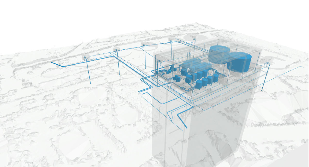 BIM per le Multiutility - Nuova Centrale di trattamento acqua potabile del Gruppo CAP Holding S.p.a. Borghetto Lodigiano LO