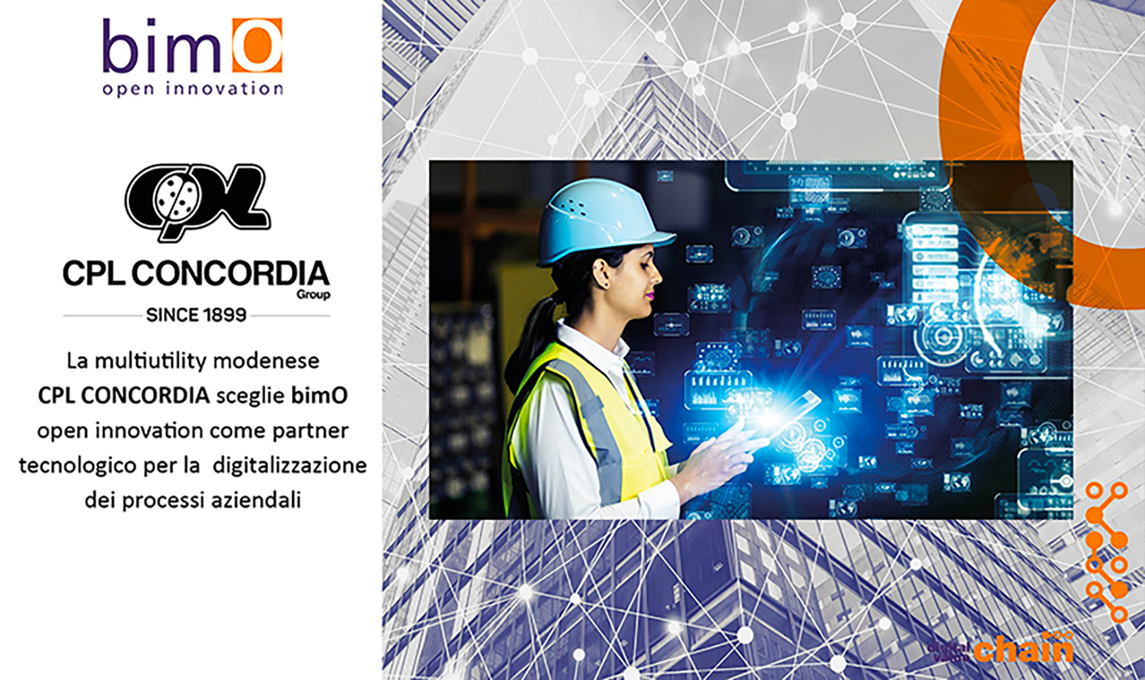 CPL CONCORDIA sceglie bimO come partner tecnologico per la digitalizzazione dei processi aziendali
